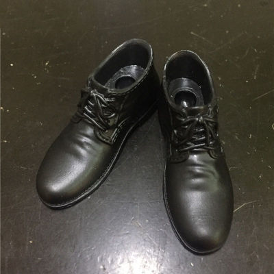 16 Male Leather Shoes Model Black Brown High Upper Boots Fit 12" Detachable Feet Action Figure Body Doll