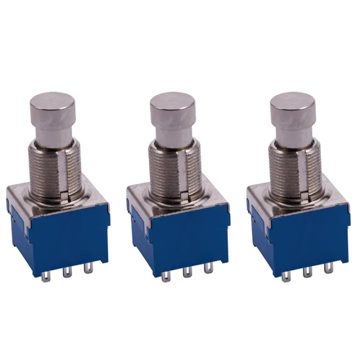3X Guitar Effects 3PDT 9Pin Latching Stomp Pedal Footswitch Foot