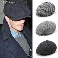 Y.toys อังกฤษหมวกแปดเหลี่ยมหมวก Newsboy Boy Tweed แฟชั่นยืดหยุ่นแบนหมวกอินเทรนด์ผู้ชาย Beret จิตรกร