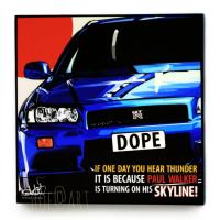 รูปภาพ รถ Nissan Skyline GTR R34 Car จีทีอาร์ รูปภาพ​ติดผนัง pop art พร้อมกรอบและที่แขวน กรอบรูป Supercar รถสปอร์ต รถยนต์ แต่งบ้าน ของขวัญ