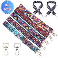 【CW】 Ethnic Floral Handbag Wide Shoulder Accessories Adjustable Handles for