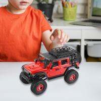 Dolity รถ Mobil Remote Control รถ RC 4WD ความเร็วสูงขนาด1:24ของเล่นทนทาน3กม./ชม. รถตีนตะขาบ RC ไฟฟ้าพร้อมไฟไฟ LED กลางคืน