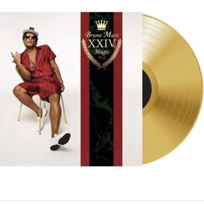 แผ่นเสียง Bruno mars– XXIVK Magic ** Limited Edition GOLD Vinyl, LP, Album แผ่นมือหนึ่ง ซีล