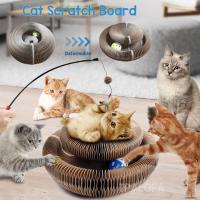 【LZ】♨℡  Gato scratch board órgão mágico gato coçar placa gato brinquedos com catnip bola durável gatos moagem garra pós acessórios do gato