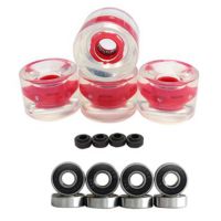 4 Pcs Flash Skateboard Wheels Durable PU Skate Wheels Super Elastic Skateboard Wheels Fish Board Wheels,70X51mm