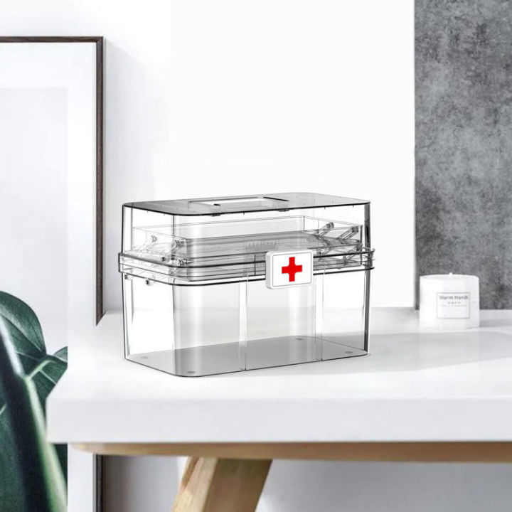 yonuo-กล่องยา-กล่องเก็บยา-กล่องยาสามัญประจำบ้าน-กล่องยาพกพา-แบบพกพา-แบบใส-กันน้ำและกันความชื้น