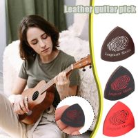 【cw】 3.5cm Leather Pick Bass Plectrum Colorful Color Cowhide K0d3 【hot】