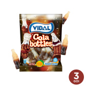 3 gói kẹo dẻo chai vị Cola Vidal 100g gói, không Gluten