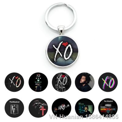 【CW】∏卍▦  TAFREE X.O the weeknd Keyrings Keychains Round Glass With Photos Jewelry FXW01