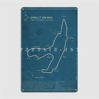 Lupeishop Retro Circuit De Spa Franchorchamps ป้ายโลหะสำหรับ Cinema หรือห้องนั่งเล่น Wall Decor