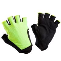 ถุงมือปั่นจักรยาน ถุงมือขับมอเตอร์ไซค์ รุ่น 500 (สีเหลืองสะท้อนแสง) 500 Fingerless Road Cycling Gloves