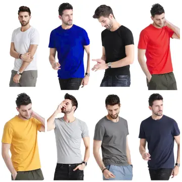 simple drifit t shirt Men & Women American size Plain Dark color top men s  apparel Crew neck Round
