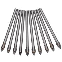 10pcs High Quality 6mm Tip Glass Ceramic Tile Drill Bits Head Tungsten Carbide Drilling Bit Power Tool 4.5mm Shank