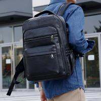 Kloware กระเป๋าเป้สะพายหลัง Ransel Laptop Kulit PU สำหรับผู้ชาย,กระเป๋าเป้สะพายหลังใส่คอมพิวเตอร์เดย์แพกลำลองกันน้ำหลายช่องสำหรับตกปลาช้อปปิ้งเดินป่า