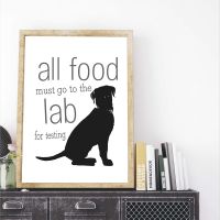 Black Labrador Print - Perfect Dog Lover Gift - Labrador Retriever Funny Dog Art ภาพวาดผ้าใบ-ภาพผนังคุณภาพสูง-Great Home Wall Art Decor