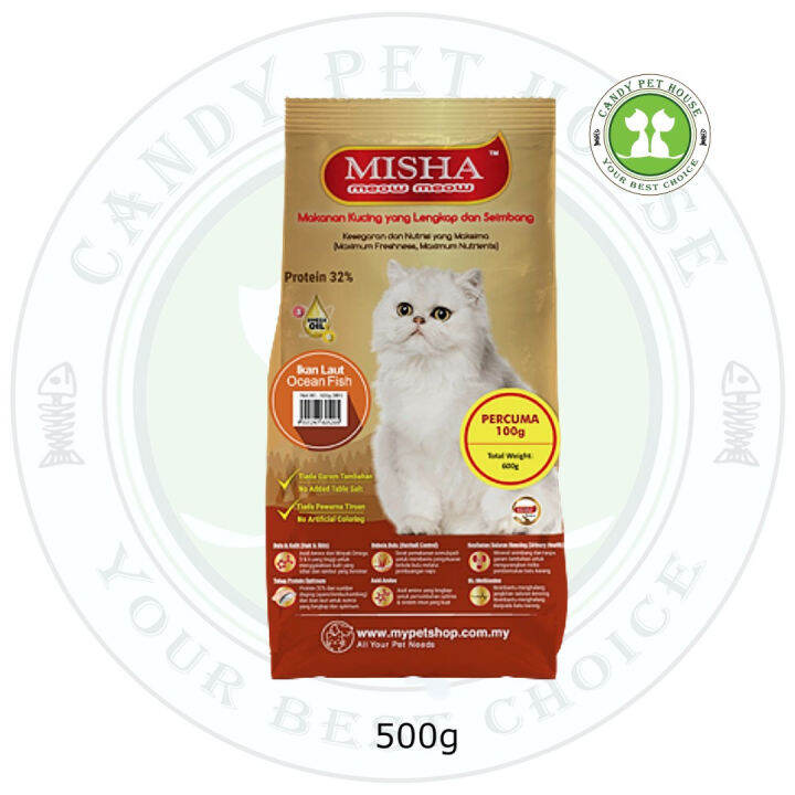 Misha Dry Cat Food500g+100g Lazada