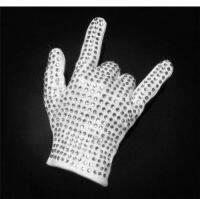 จัดส่งฟรี MJ ไมเคิลแจ็คสันด้านเดียว Rhinestone ถุงมือคอลเลกชันสำหรับ Billie Jean Preformance ถุงมือแฮนด์เมด1ชิ้น