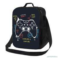 ﹉☑♤ Video Game Weapon Gamer Play Gaming Insulated Lunch Bag Tote Handbag Food Container Cooler Pouch for Beach School Work Office