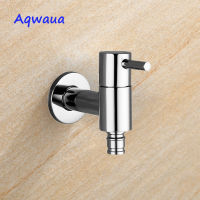 Aqwaua Bibcock Brass Faucet Angle Valve Water Valve Stop Valve Control Chrome Bathroom Accessories