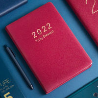 New Fashion 2022 Jan-Dec Diary English Language Thicken Notebook A5 Leather Soft Cover School Planner Efficiency Journal