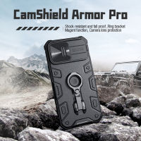 เคสสำหรับ iPhone 14 Pro Max Nillkin Camshield Armor Pro กล้องเลื่อนฝามีที่ถือวงแหวนสำหรับ iPhone 14 Pro/ 14 Plus snjspk