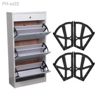 4Pcs Home Shoes Drawer Cabinet Hinge Shoes Rack Flip Plate Frame Turning Rack Thickened ABS Furniture Hinge Fittings Accessories