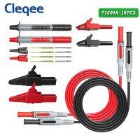 Cleqee ชุด P1600ทดสอบมัลติมิเตอร์แบบคุณภาพสูงชุดเครื่องมือซ่อมรถตะขอทดสอบ Ic สายเคเบิลทดสอบชุดนำ