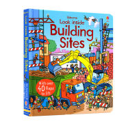 Usborne look inside building sites sneak a look inside to uncover the Secrets series English original paperboard flipping Book paperboard flipping coppersborn