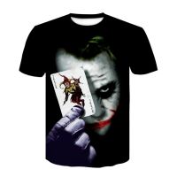 2023 NewNew แฟชั่น3D พิมพ์เสื้อยืดเด็กสวมใส่ Joker Face Tshirts Clown แขนสั้นแฟชั่นคอสเพลย์ T เสื้อชายหญิงเสื้อ