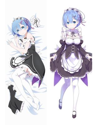 อะนิเมะใหม่: ชีวิตเริ่มต้นเป็นศูนย์ในโลกอื่น Rem Emilia Ram Dakimakura กอดปลอกหมอนปลอกหมอนลาย