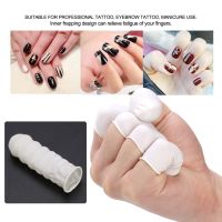 300pcs Natural Latex Finger Cots Ultra-thin Safety Durable Elastic Tattoo Manicure Tool