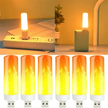 USB Flame Flashing Candle Light LED Mini Portable Night Light