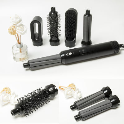 Hair Curling Wand Hair Dryer 5 In1 Hot Air Styler Comb Detachable Hair Curler Curly Iron Multi Electric Brush Straightener Tools