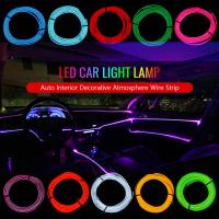 [ANYA Auto Parts] DC 12V โคมไฟบรรยากาศรถยนต์ไฟภายในรถไฟ LED Strip ตกแต่งพวงมาลัยลวดเชือกท่อสายนีออนแบบยืดหยุ่น