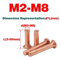 Copper Percussion Countersunk Head Rivets / Flat Head Solid Rivets M2-M8