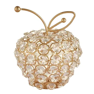 Modern Crystal Pineapple Ornament Handmade Fruit Fengshui Figurine Statue  Office Living Room Tabletop Decor 