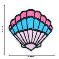JPatch - หอยเชลล์ โอเชี่ยน ทะเล สีพาสเทล หลากสี ตัวรีดติดเสื้อ อาร์มรีด อาร์มปัก มีกาวในตัว การ์ตูนสุดน่ารัก งาน DIY Embroidered Iron/Sew on Patche