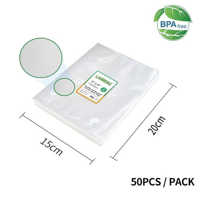 50 Vacuum Sealer Storage Bags 15 20cm for Food Saver Vac Sealers 50