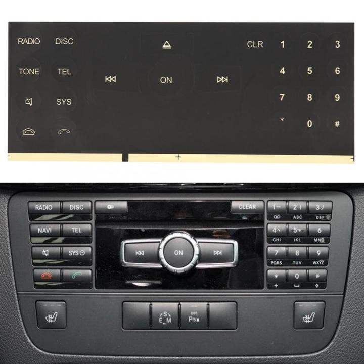 วิทยุติดรถยนต์ปุ่มซีดีสติ๊กเกอร์สติกเกอร์สำหรับรถยนต์-mercedes-benz-c-e-glk-และ-w-คลาส2008-2014อุปกรณ์ติดรถยนต์