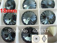 100pcs/Lot  18mm Montana Rivoli Crystal  Free Shipping! Chinese Top Quality Crystal Rivoli Beads