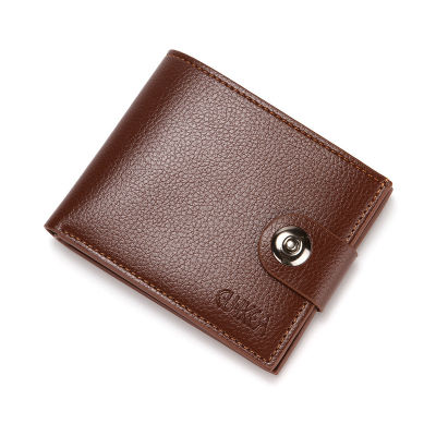 กระเป๋าสตางค์ผู้ชายแบบหัวเข็มขัดผู้ชายแฟชั่น Dompet Koin ธุรกิจของ Cestlafit Store ที่ใส่บัตรกระเป๋าเงินอเนกประสงค์