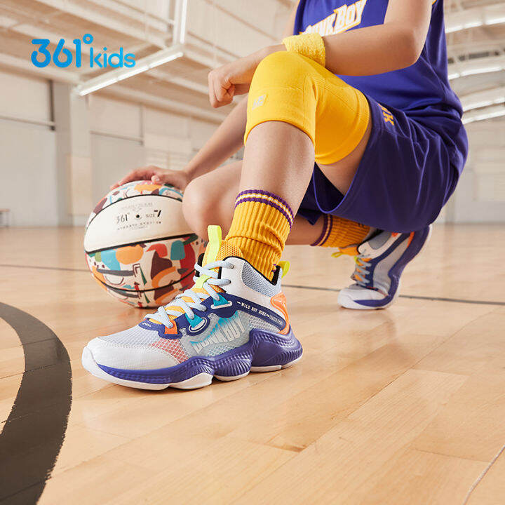361°Kids Basketball Shoes for Men Rubber High Top Sneakers for Teens