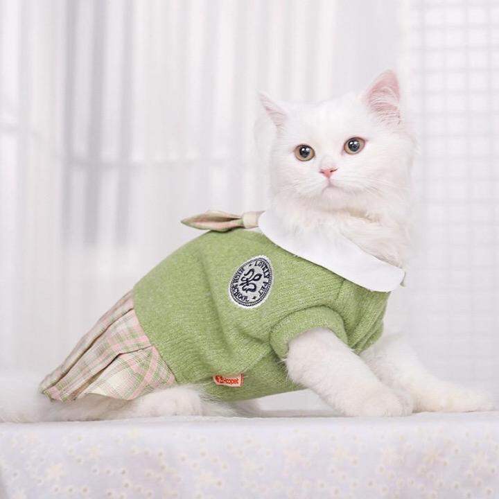Pet Dress Cat Dress Dog Skirt Pet Cute Little Skirt JK Dress Cat Clothes Dog Clothes Pet Clothes