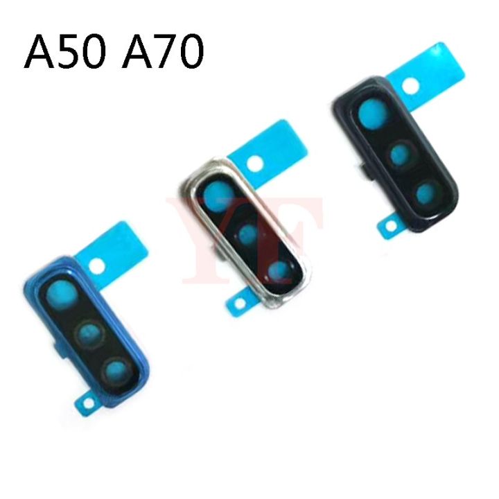 ‘；【。- For  Galaxy A50  A70 Back Rear Camera Lens Glass Cover Ring With Adhesive Glue