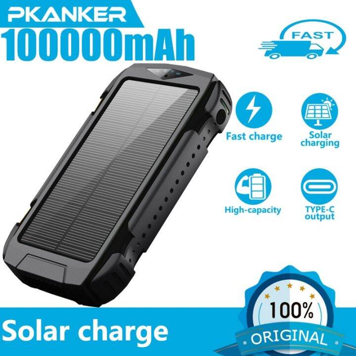 Solar original brand 100000mah powerbank power bank Support iphone fast