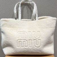 Handbag retro miu miuˉtote bag fluff American retro candy color matching travel OL commuting pinched