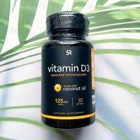 67% OFF ราคา Sale!! EXP:05/2023 วิตามินดี3 Vitamin D3, 125 mcg (5000 IU) 30 Softgels (Sports Research®) D-3 D 3 วิตามินดีสาม