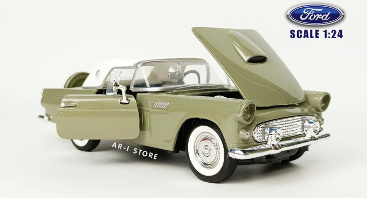 ford-thunderbird-1956-โมเดลรถเหล็กฟอร์ดธันเดอร์เบิร์ด-ford-thunderbird-scale-1-24-motormax-รถอเมริกัน