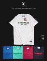 เสื้อยืดแขนสั้นงานปัก-งานป้าย CC DOUBLE O NO.42 ( S M L XL ) ผ้า  Cotton 100% แพทเทิร์นทรงตรงสวมใส่ได้ทั้งชาย/หญิง