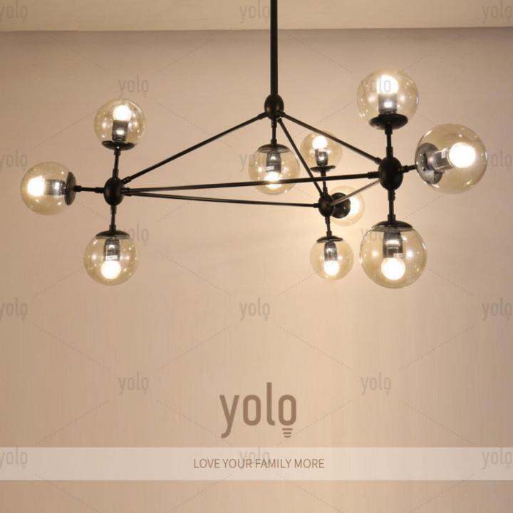 yolo-โคมไฟแขวนเพดานสวยงาม-โคมไฟช่อ-รุ่น-หลอดไฟ-10ดวง